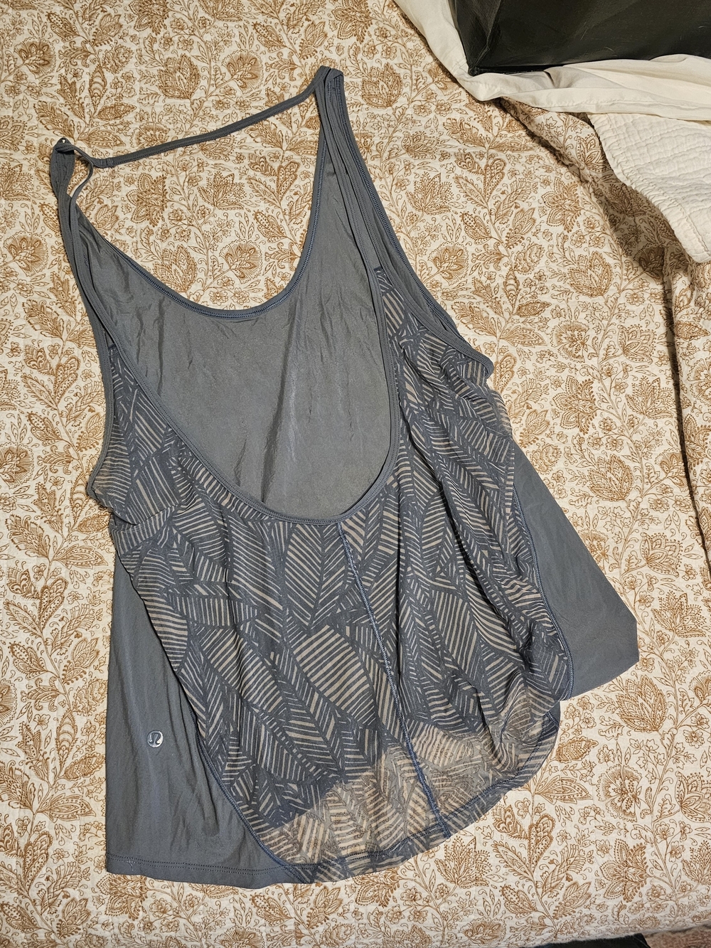 lululemon athletica Cool To The Street Womens Grey Mesh-Back Tank Top